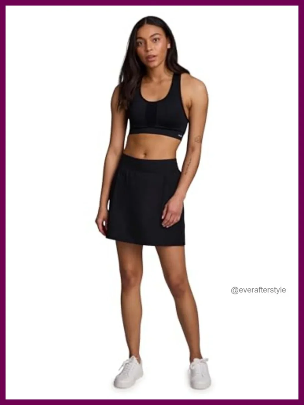 Athletic Skort with Attached Bike Shorts, Quick-Dry Stretch Woven Fabric
